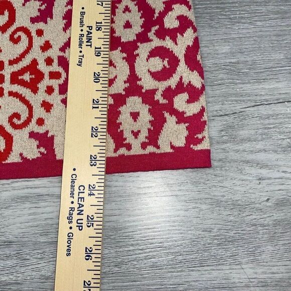 Weekend Max Mara Women Large Fuchsia Cashmere Print Sweater Silk Blend Shirt New - Picture 12 of 12